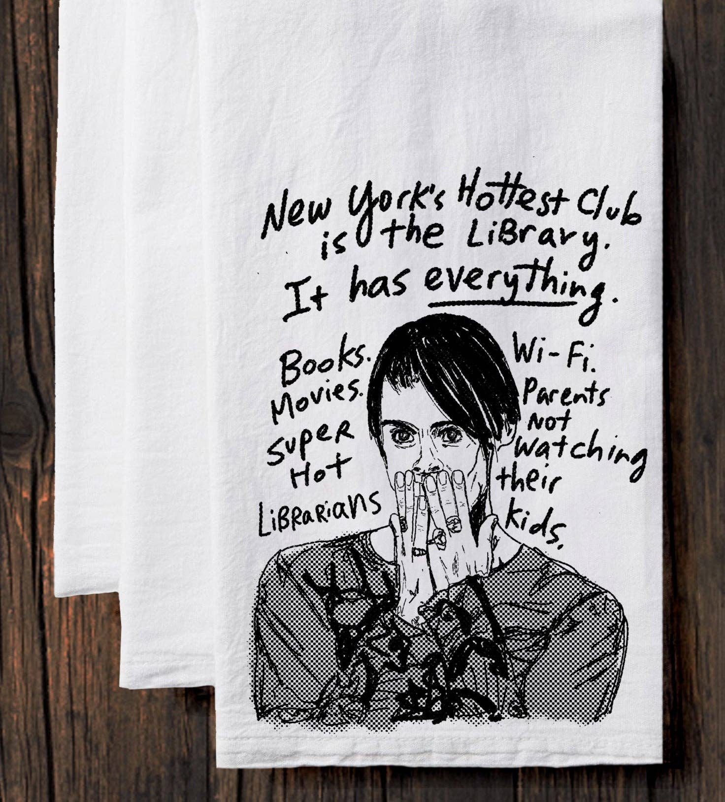 Megan Lee Designs Tea Towel Stefon SNL